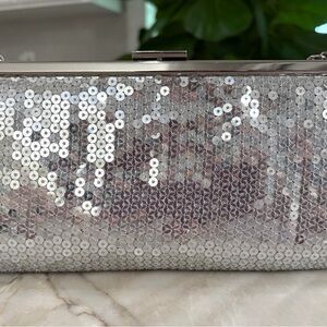 Worthington Silver Sequin Clutch